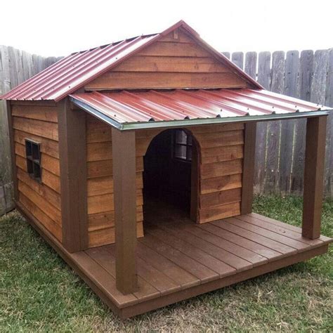 homemade metal dog houses|diy large dog house.